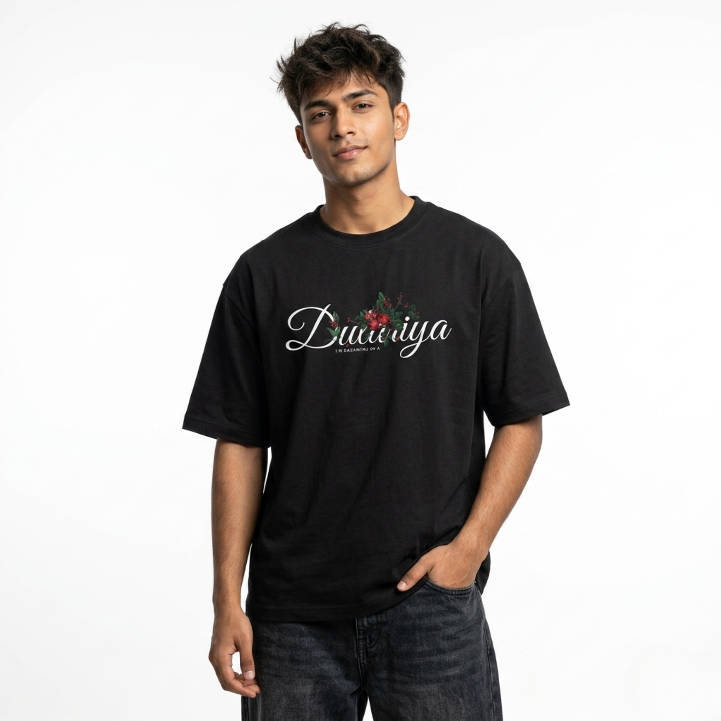 Dulariya Oversized T-Shirt — Black