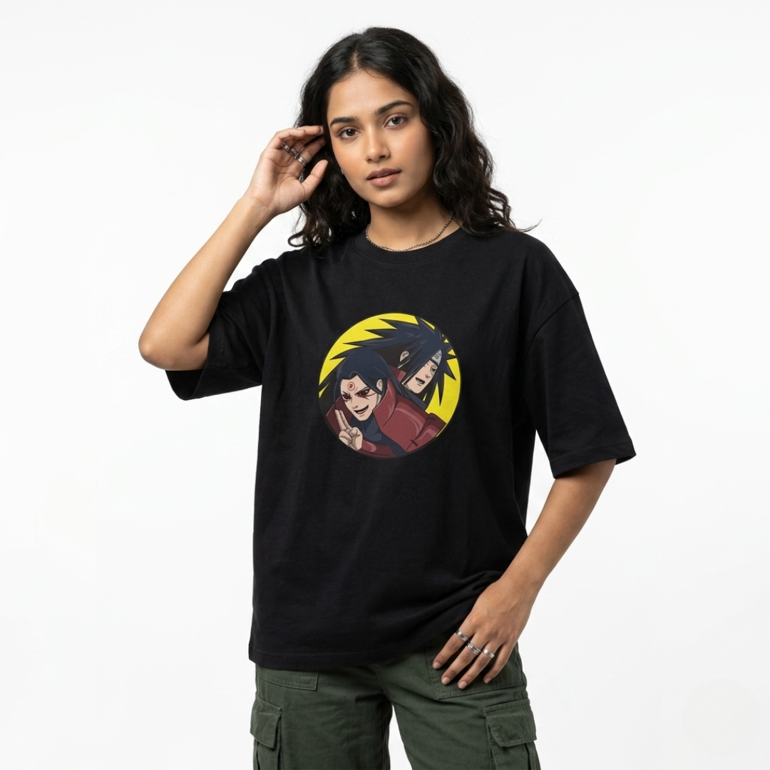 Madara Uchiha Oversized Anime T-Shirt | Naruto Streetwear Graphic Tee
