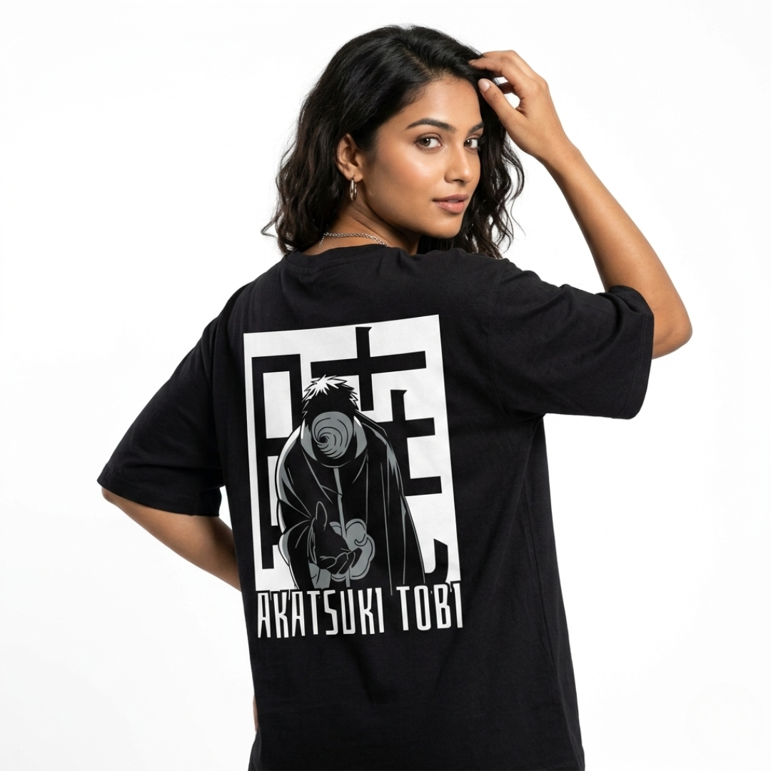 Akatsuki Tobi Oversized Anime T-Shirt | Naruto Streetwear Graphic Tee