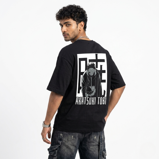 Akatsuki Tobi Oversized Anime T-Shirt | Naruto Streetwear Graphic Tee