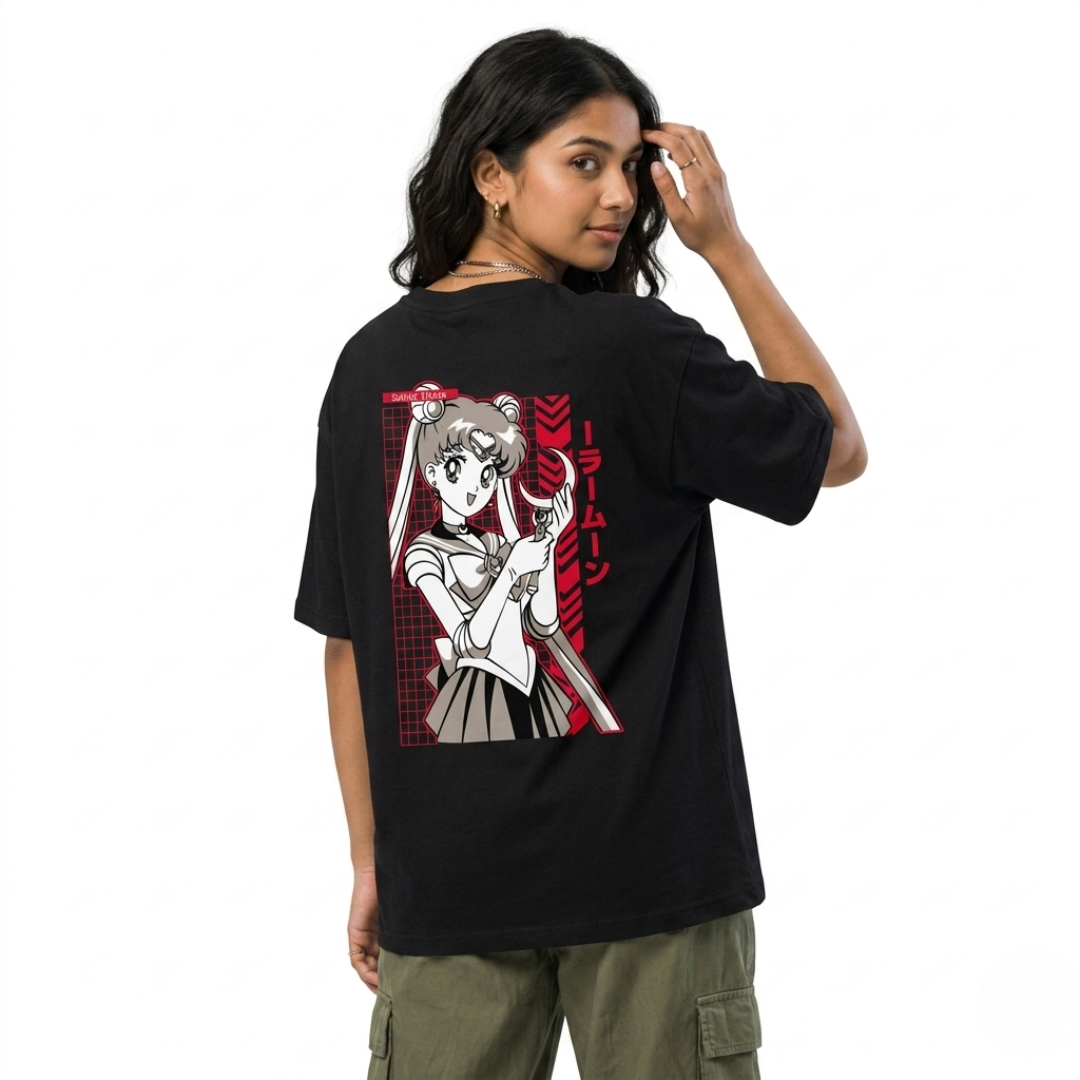 Sailor Moon Oversized Anime T-Shirt | Retro Magical Girl Streetwear Tee