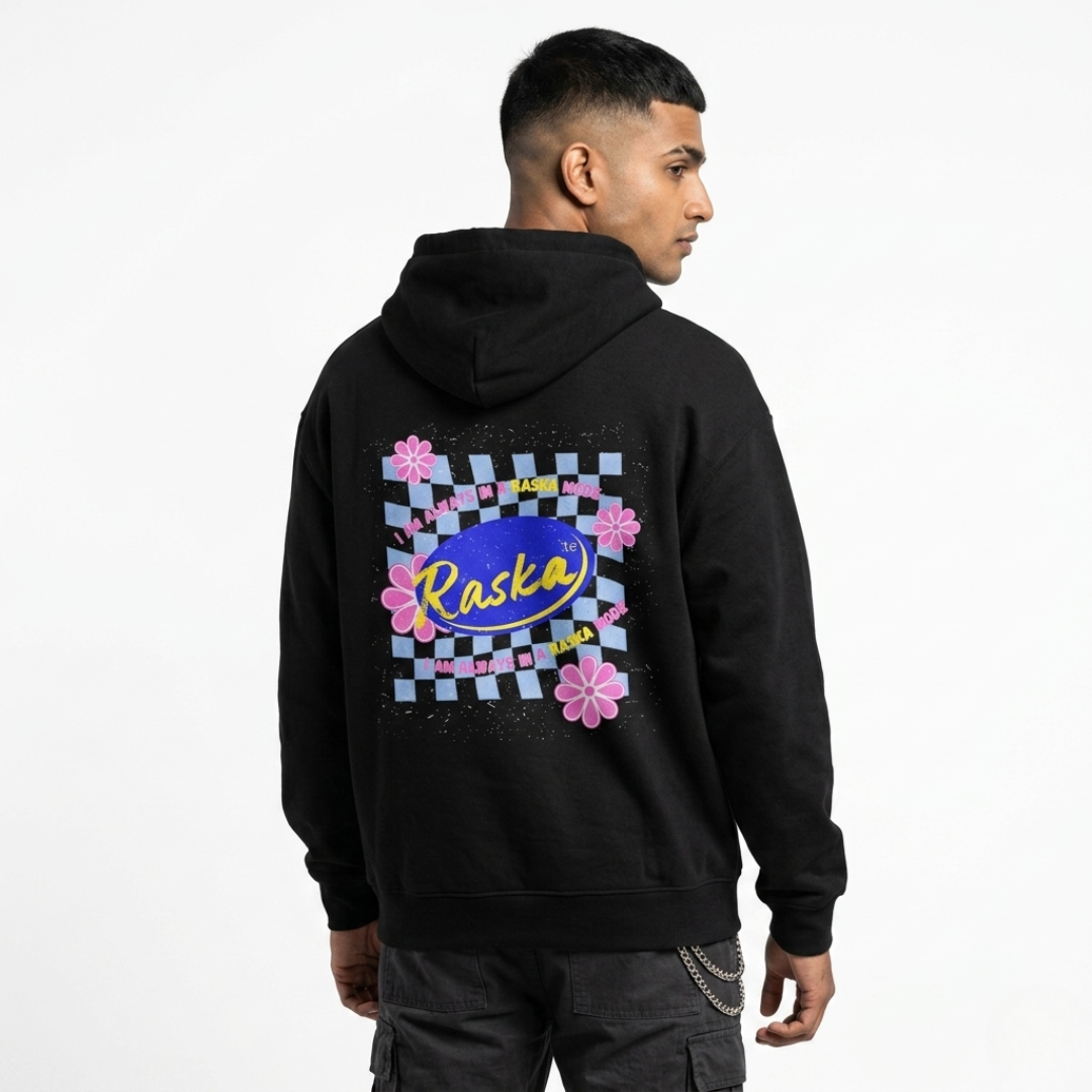 Raska Back Printed Pullover Hoodie