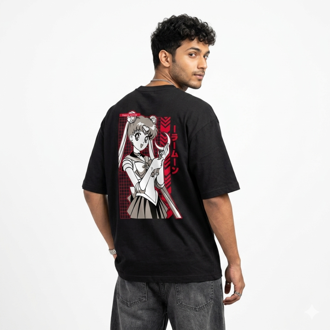 Sailor Moon Oversized Anime T-Shirt | Retro Magical Girl Streetwear Tee