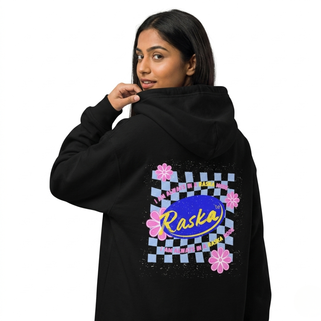 Raska Back Printed Pullover Hoodie