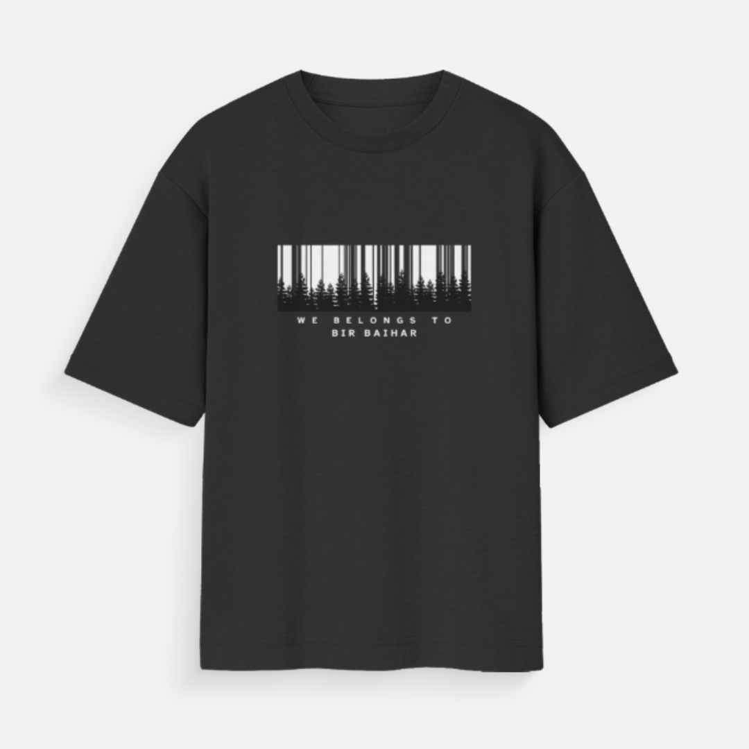 Bir Baihar Oversized Tribal T-Shirt | Adivasi Roots Minimal Streetwear Tee
