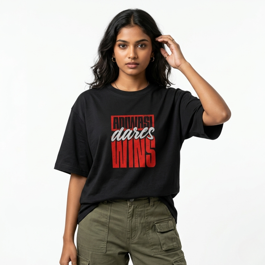 Adivasi Always Wins Oversized T-Shirt | Tribal Pride Streetwear Tee