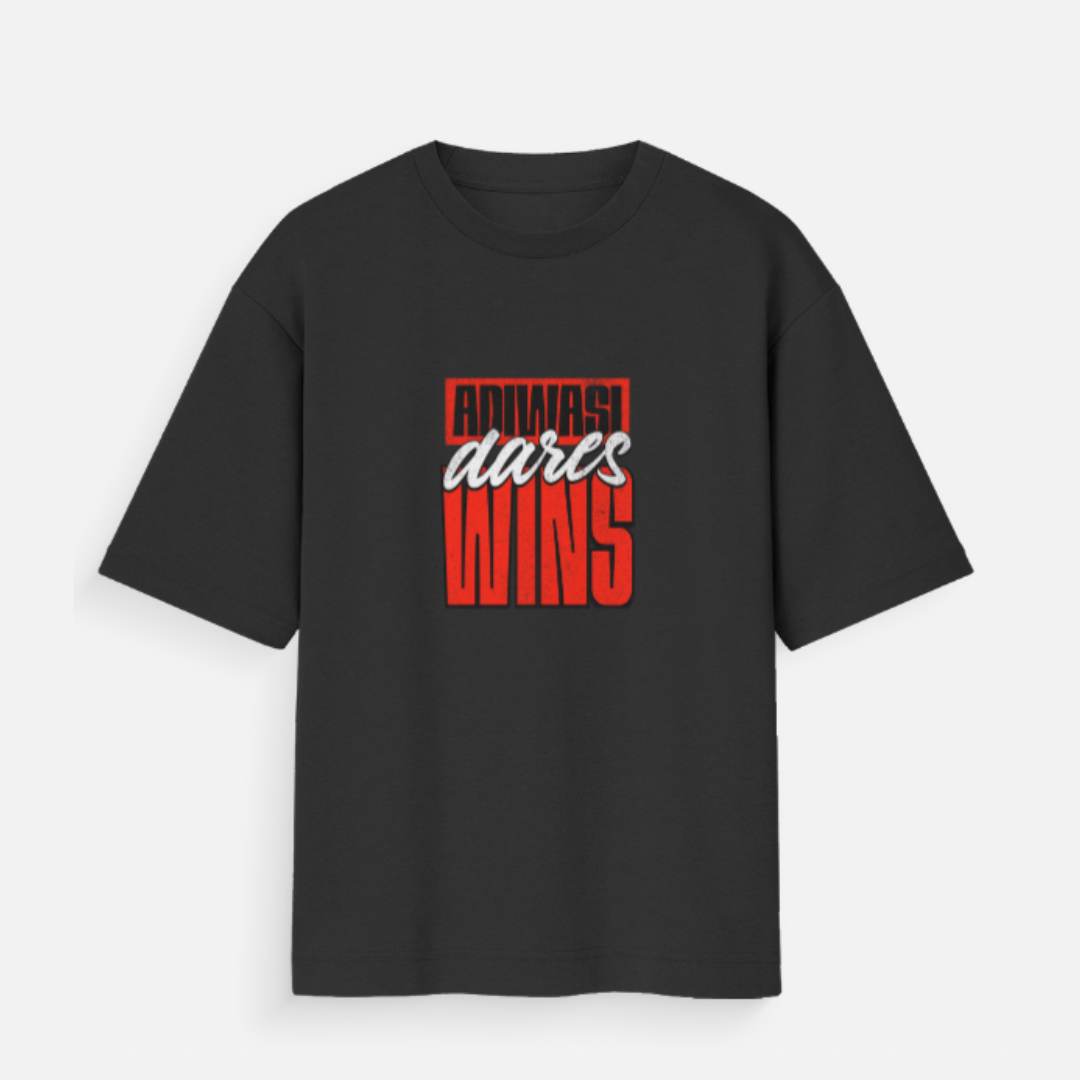 Adivasi Always Wins Oversized T-Shirt | Tribal Pride Streetwear Tee