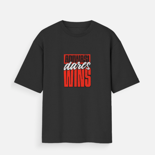 Adivasi Always Wins Oversized T-Shirt | Tribal Pride Streetwear Tee