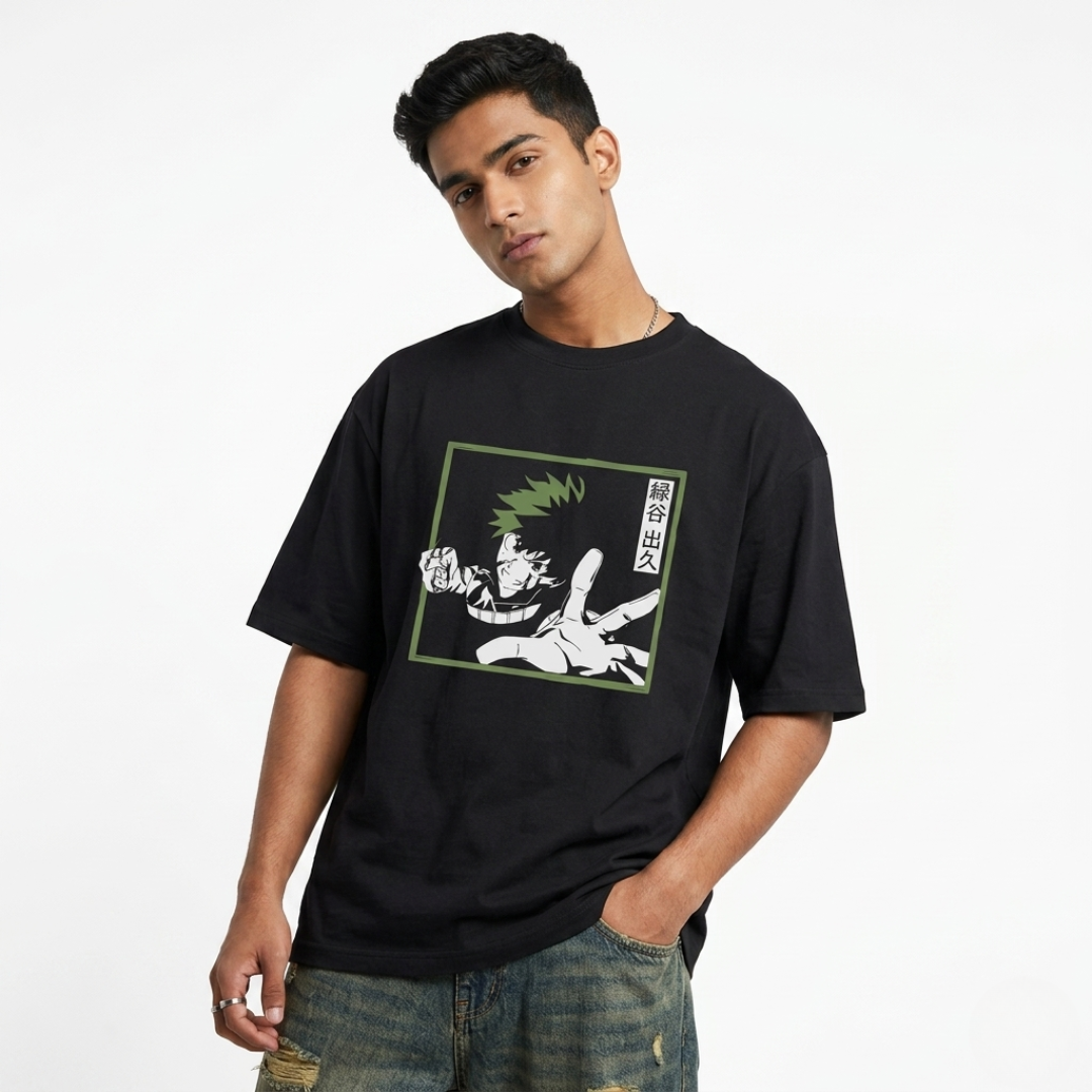 Deku Oversized Anime T-Shirt | My Hero Academia Streetwear Graphic Tee