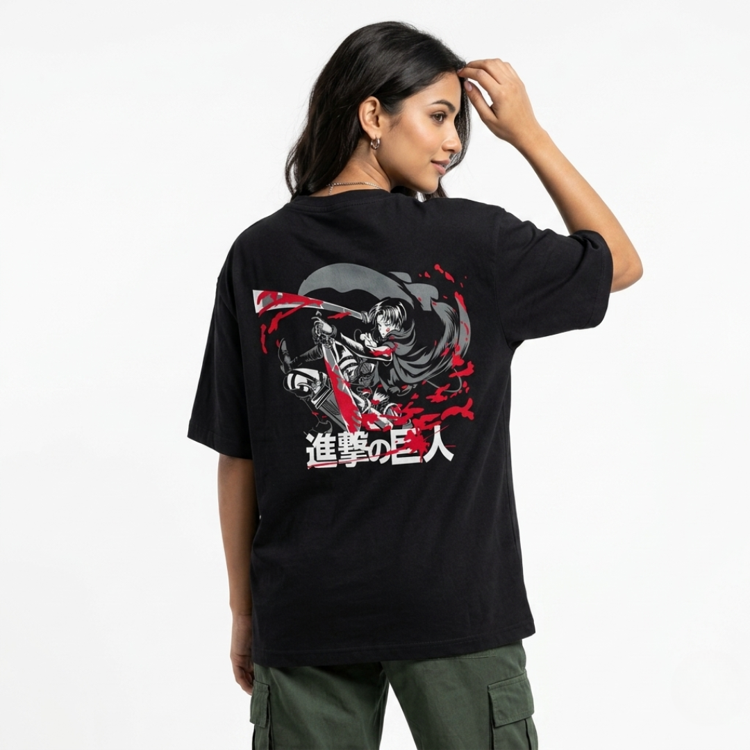 Attack on Titan Oversized Anime T-Shirt | Japanese Streetwear Graphic Tee