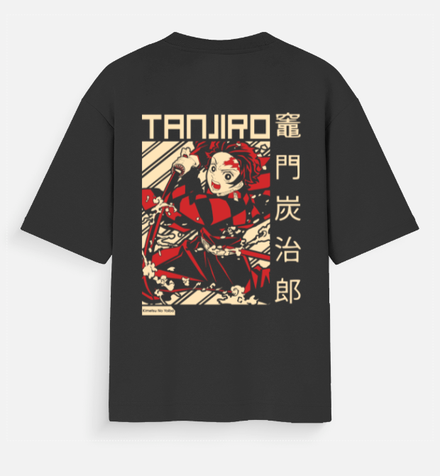 Tanjiro Kamado Oversized Anime T-Shirt | Demon Slayer Streetwear Graphic Tee