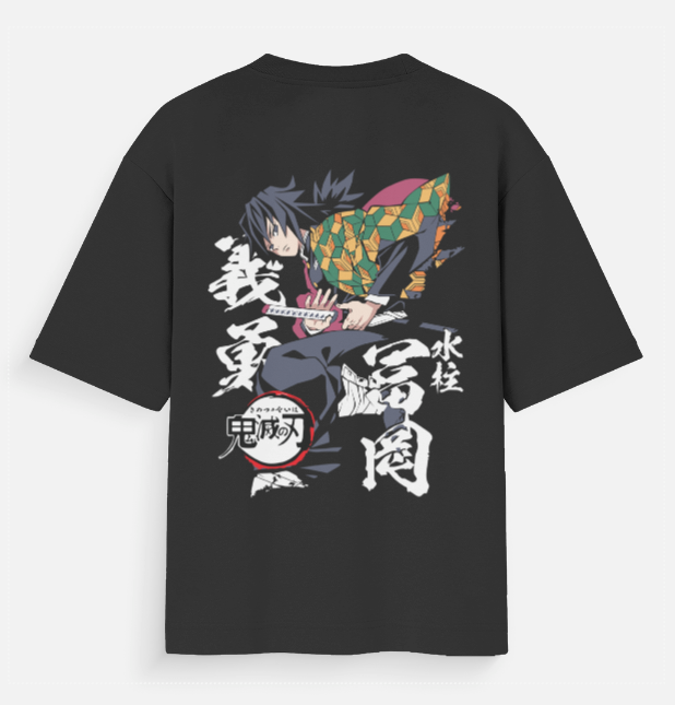 Giyu Tomioka Oversized Anime T-Shirt | Demon Slayer Streetwear Graphic Tee