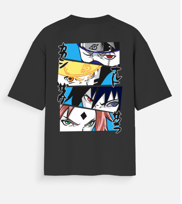 Naruto Anime Oversized T-Shirt | Naruto Sasuke Graphic Streetwear Tee